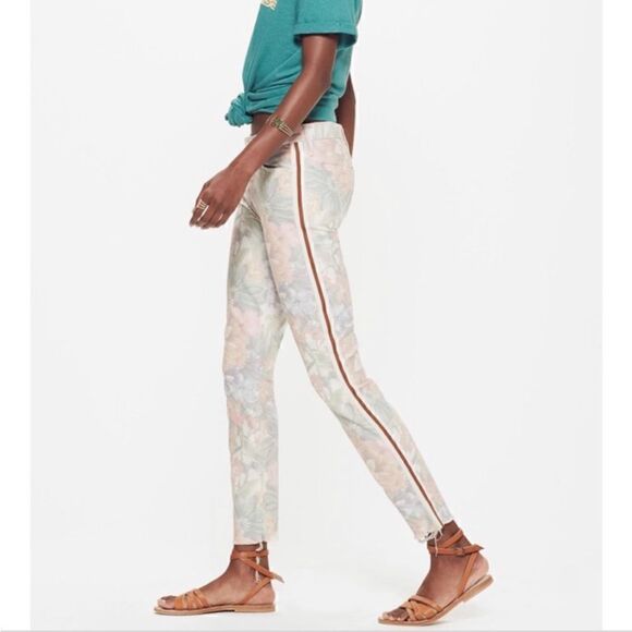 NWT MSRP $295 MOTHER The Looker Floral Frayed Ankle Jeans - Picture 5 of 13